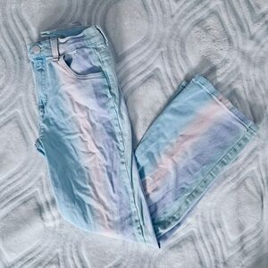 Justice Pastel Multicolor Flare Jeans